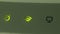 Extreme Close Up Multiple Icons Blinking on Modem or Router.