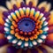 Extreme close-up view of colorful Daisy flower, AI generated