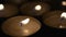 Extreme closeup aroma candles burning