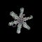 Extreme closeup of natural snowflake