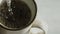 Extreme closeup of Pourring Hot Water for Instant Coffee