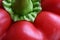 Extreme closeup of a red bell pepper