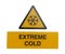 Extreme cold warning sign