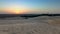 Extreme desert landscape timelapse with orange sunset, beautiful sandy background with hot sunlight, United Arab