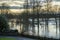 Extreme flooding,next to Worcester Cathedral, on the River Severn,Worcestershire,England,United Kingdom