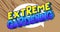 Extreme Gardening. Comic book word text with changing colors