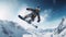 Extreme High Flying Big Air Snowboarder Jump Sports