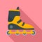 Extreme inline skates icon, flat style