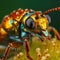 Extreme macro, very sharp and detailed insect closeup, AI Generated