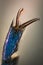 Extreme magnification - Blue metallic bug claw, Meloe proscarabaeus