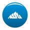 Extreme mountain icon blue