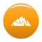 Extreme mountain icon orange