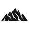 Extreme mountain icon, simple style.
