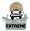 Extreme off road adventure, jeep and splashes