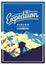 Extreme outdoor adventure poster. High mountains illustration.