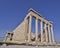 Extreme perspective of erechtheion ancient temple