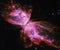 Extreme Pink Butterfly Nebula Enhanced Universe Image Elements From NASA / ESO | Fractal Art Background Wallpaper