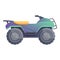 Extreme quad bike icon, cartoon style