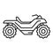 Extreme quad bike icon, outline style