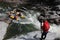 Extreme rafting on the Bashkaus River, extreme sport