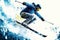 Extreme recreation winter sports in mountains skiing speed racing, generative ai
