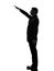 Extreme right wing man saluting silhouette