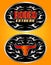 Extreme Rodeo cowboy belt buckle vector design