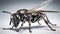 Extreme sharp and detailed view of small metallic, animals, insects