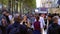 Extreme slow motion of people walking on Champs Elysee Avenue in Paris - CITY OF PARIS, FRANCE - SEPTEMBER 4, 2023