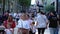Extreme slow motion of people walking on Champs Elysee Avenue in Paris - CITY OF PARIS, FRANCE - SEPTEMBER 4, 2023