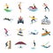 Extreme Sport Activities Flat Icons Collection
