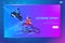 Extreme Sport Activity Banner, Biker and Motobiker