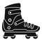 Extreme sport inline skates icon, simple style