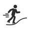 Extreme sport inline skating active lifestyle silhouette icon design