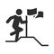 Extreme sport marathon active lifestyle silhouette icon design