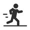 Extreme sport runner active lifestyle silhouette icon design