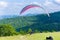 Extreme sports paragliding parachute flight