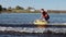 Extreme tubing. Extreme racing on the water surface. Very cool shots from the side.