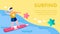 Extreme Water Sports Flat Vector Banner Template