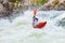 Extreme white water mountain canoeing