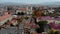 Extremely beautiful panorama a old city from a aerial view Transcarpathia Uzhhorod Ukraine Europe old town