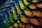 Extremely close up macro of color butterfly wing. illustration of macro picture