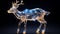 extremely delicate iridiscent deer made of glass