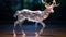 extremely delicate iridiscent deer made of glass