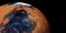 Extremely detailed and realistic high resolution 3D illustration of a terraformed Mars like Planet