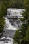 Extremely full Triple Falls in Dupont Forest due to heavy rains in spring