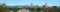 Extremely large format panorama of downtown Denver skyline and Rocky Mountains