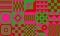 Extremely Strong Color Contrast Green Red Pink Geometric Pattern Background