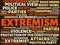 EXTREMISM - image with words associated with the topic EXTREMISM, word, image, illustration