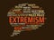 EXTREMISM - image with words associated with the topic EXTREMISM, word, image, illustration